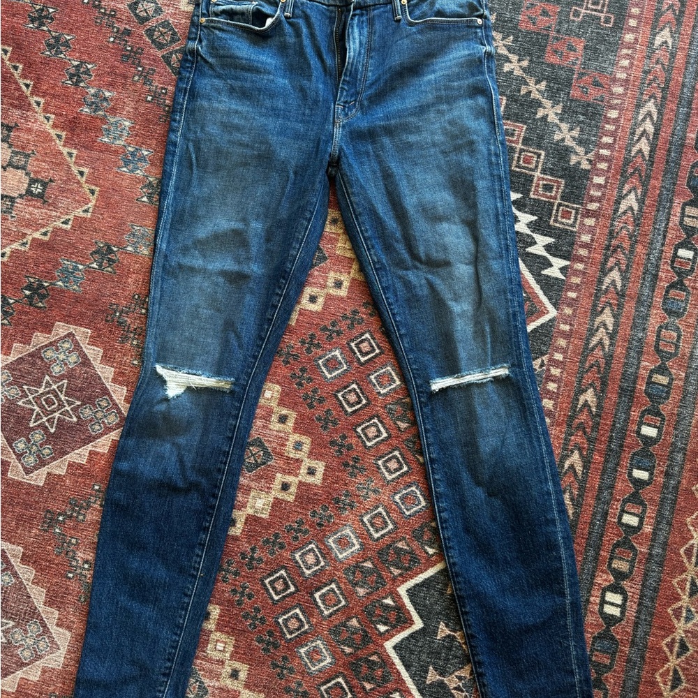 MOTHER Ankle Fray Looker Jean